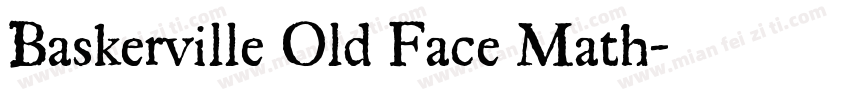 Baskerville Old Face Math字体转换
